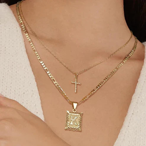 Cross Pendant Necklace Set