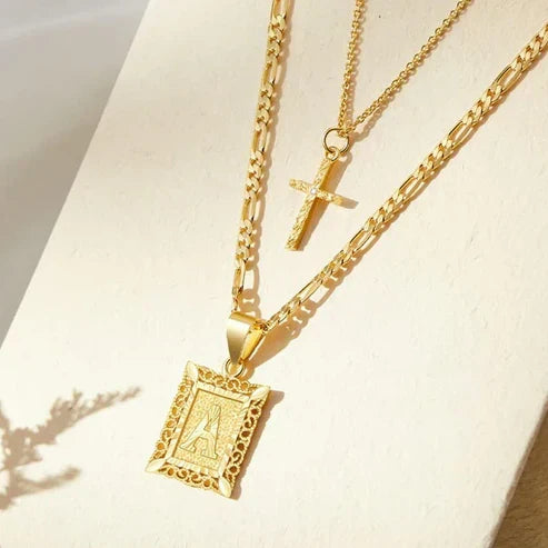 Cross Pendant Necklace Set