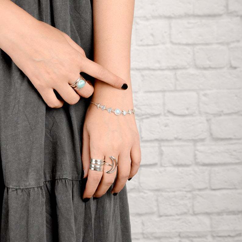 Moonstone Bracelet Inspired by the Lunar Cycle