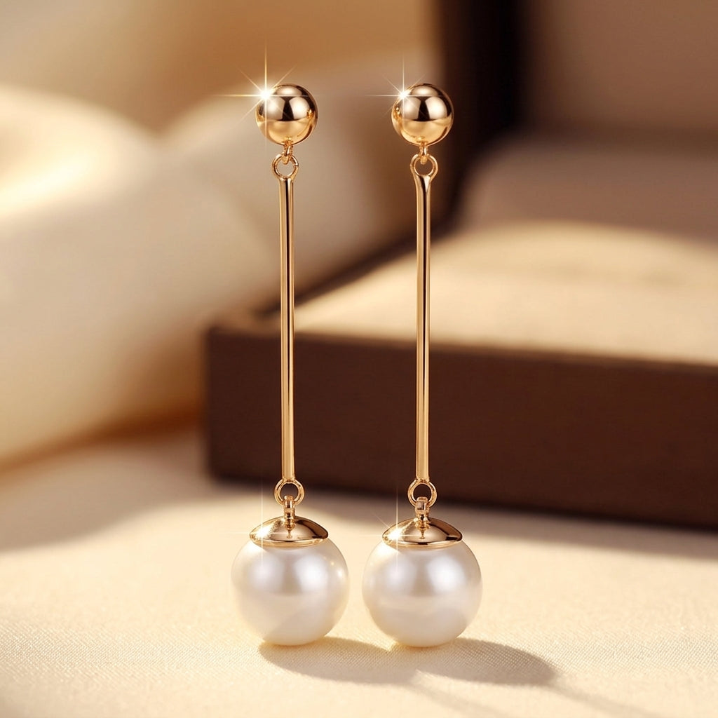 Lustrous Pearl Drop Earrings