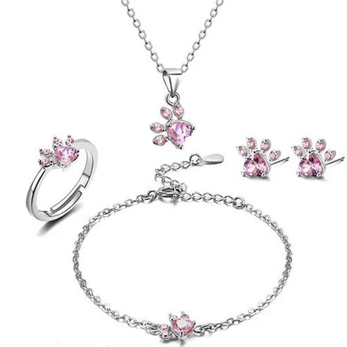 Rose Gold Pet Paw Jewelry Collection