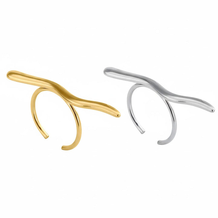Elegant Golden Twig Ring
