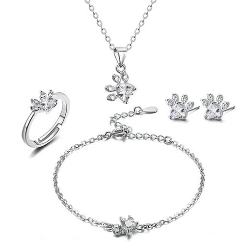 Rose Gold Pet Paw Jewelry Collection