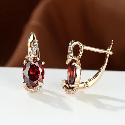 Scarlet Dusk Drop Earrings