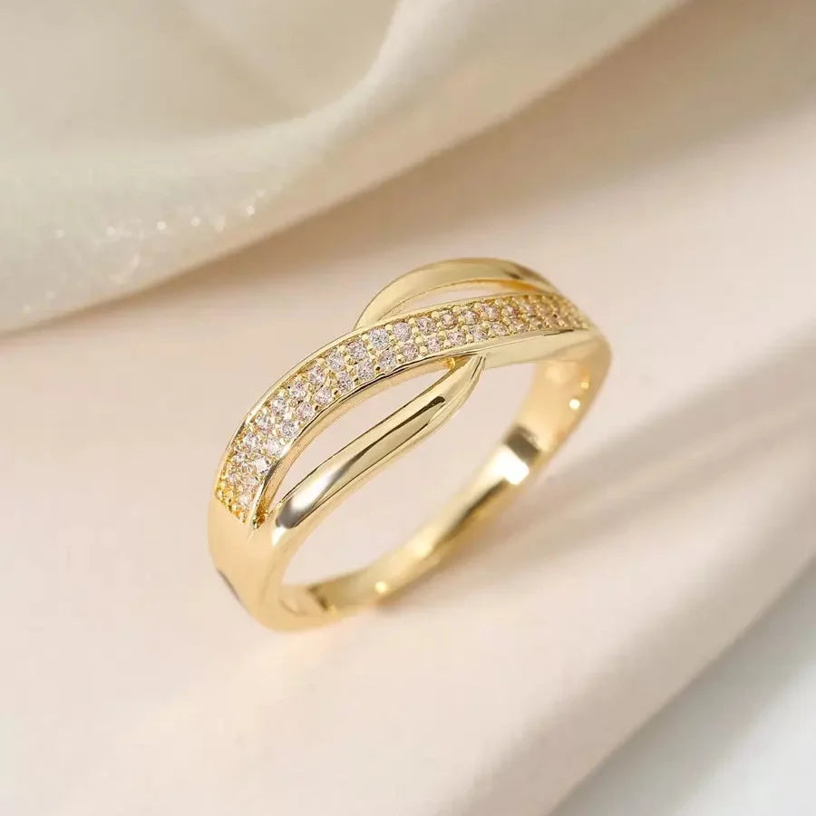 Catherine Elegant Gold Zirconia Band