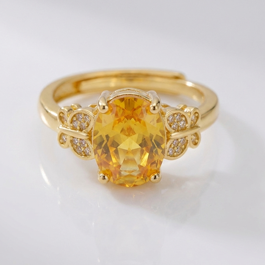 Adjustable Gold Sunrise Ring