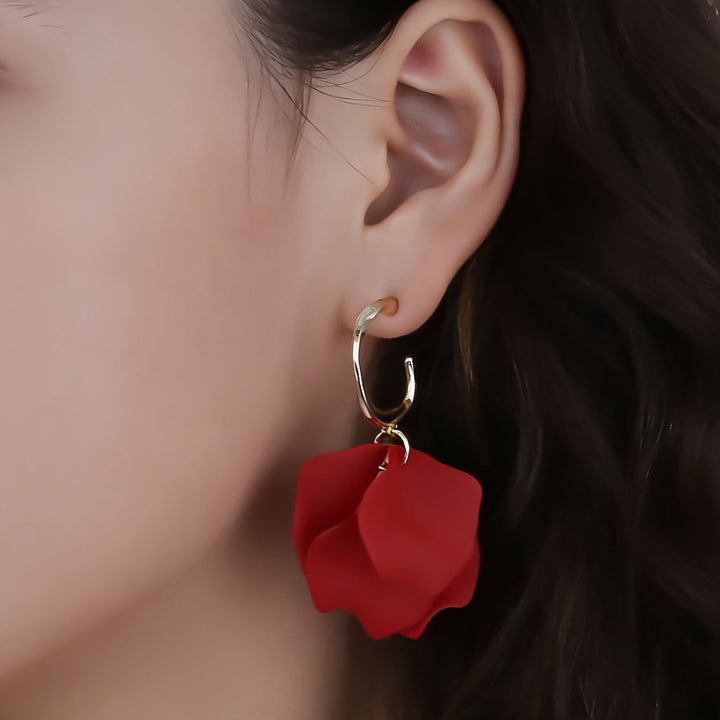 Elegant Floral Hoop Earrings