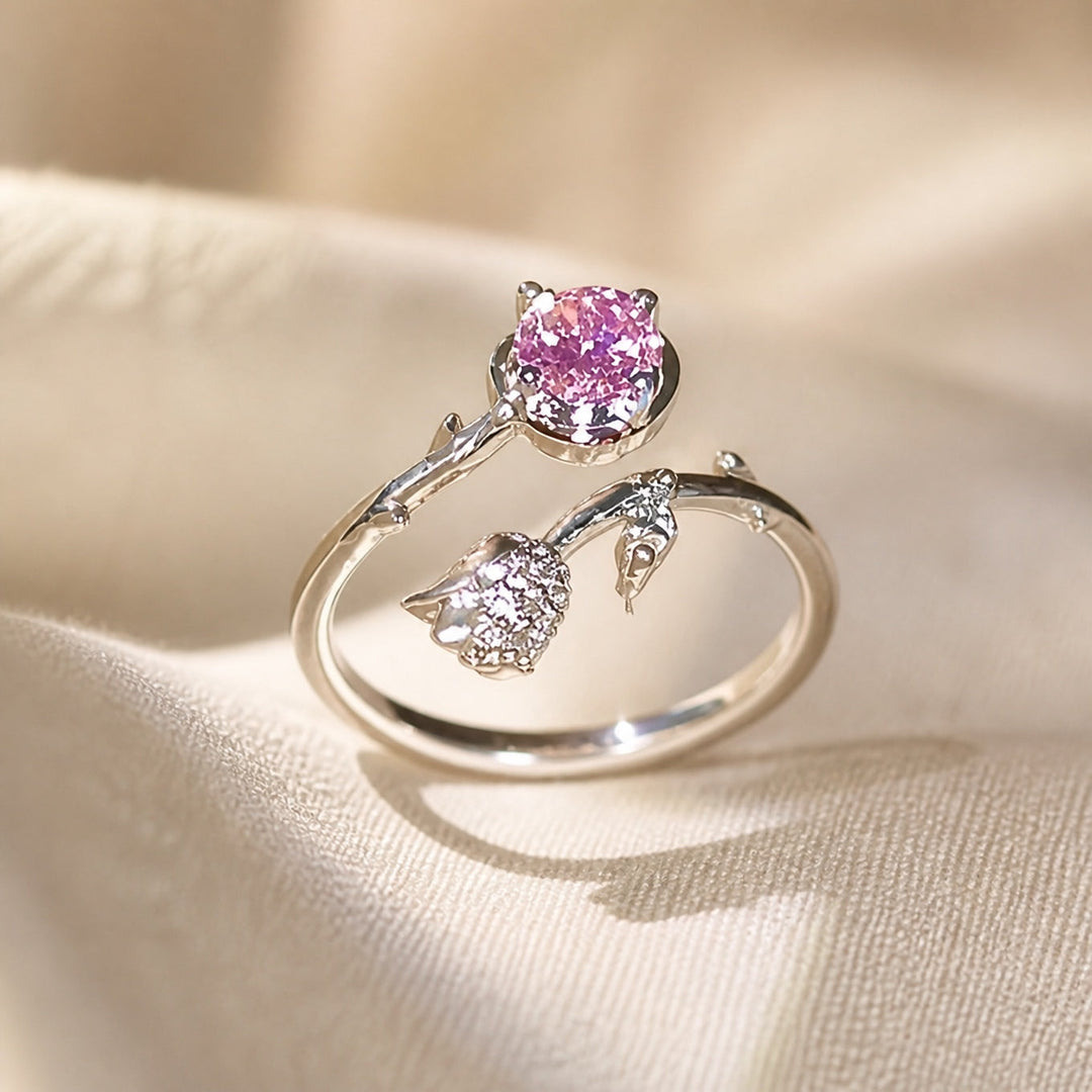 Elegant Zirconia Rose Band