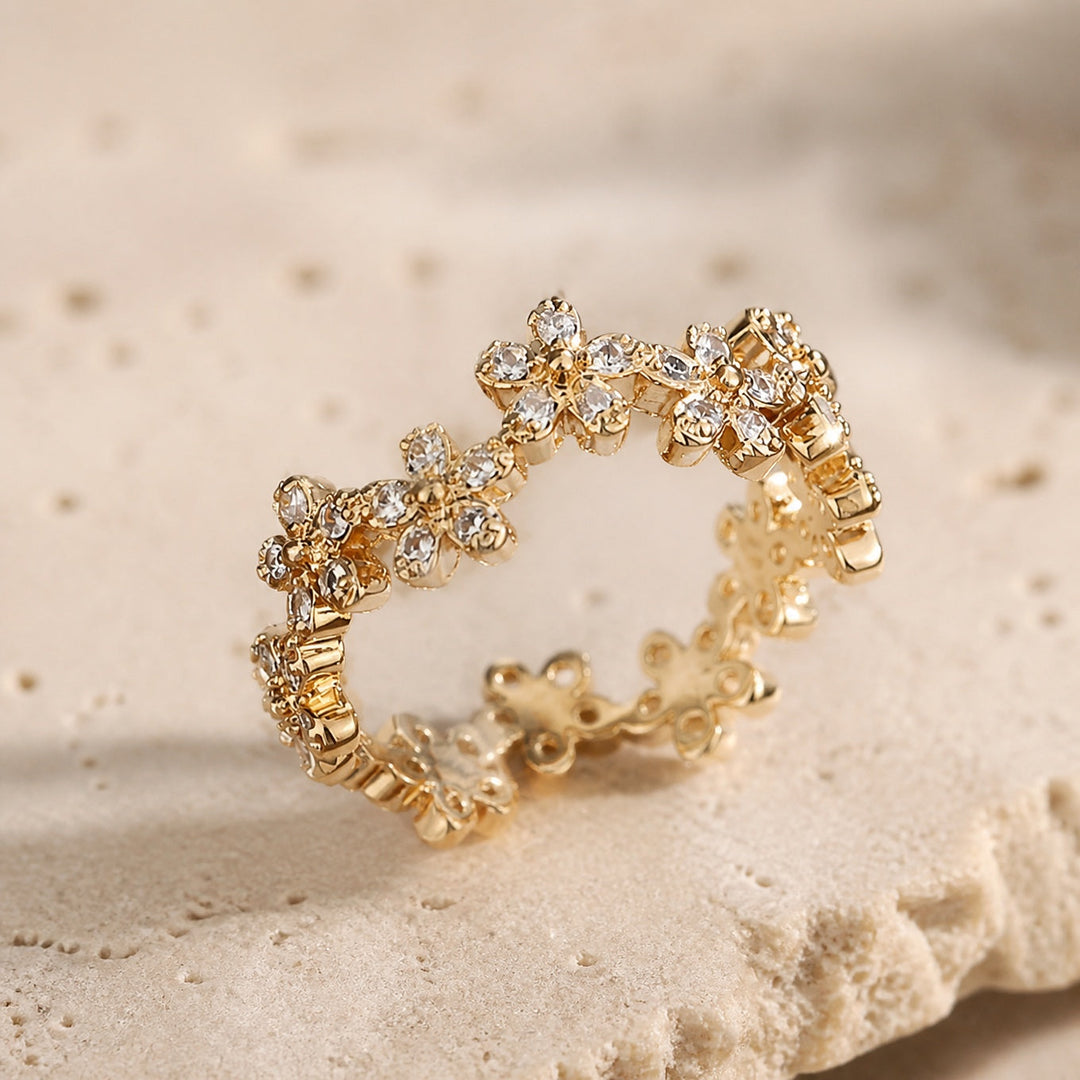 Timeless Floral Zirconia Ring