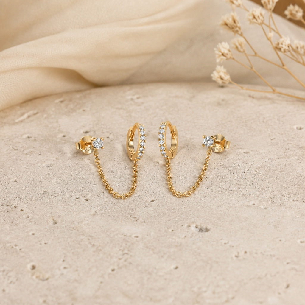 Adella Gold Chain Earrings