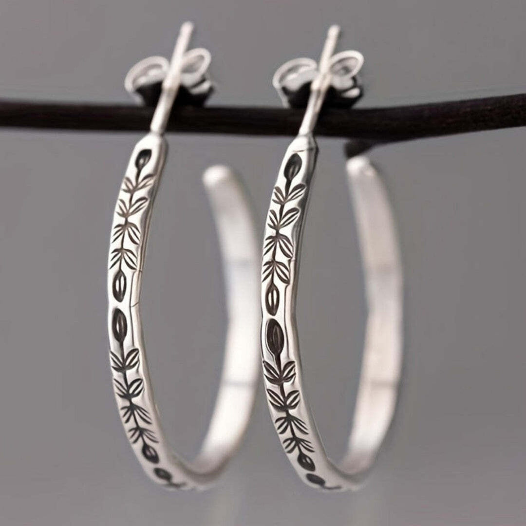 Stylish Silver Hoop Earrings