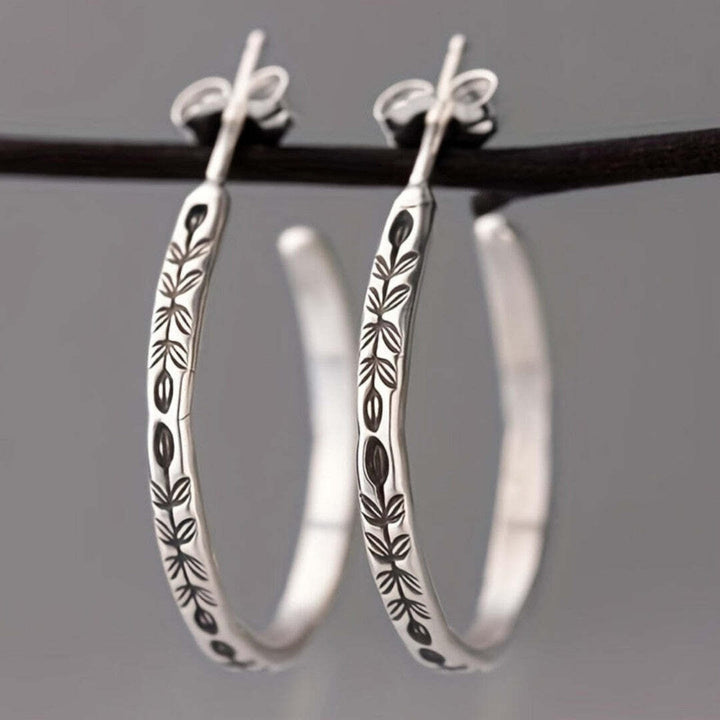 Stylish Silver Hoop Earrings