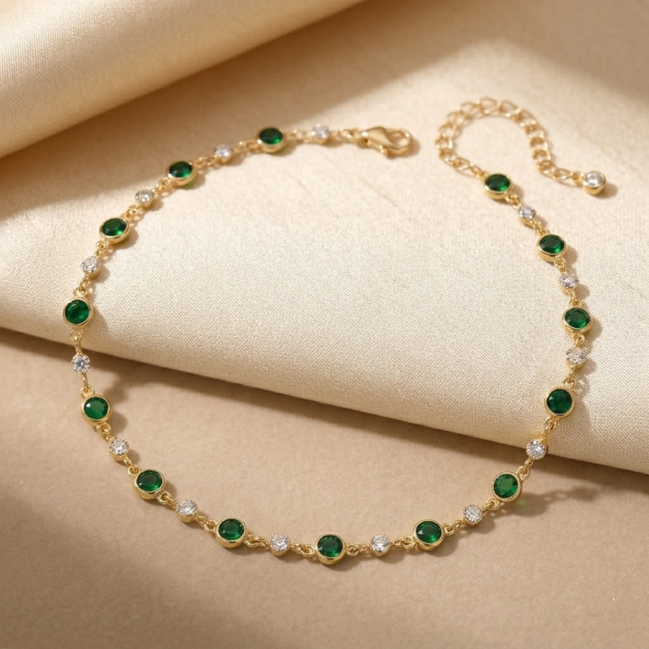 Emerald and Gold Necklace Pendant