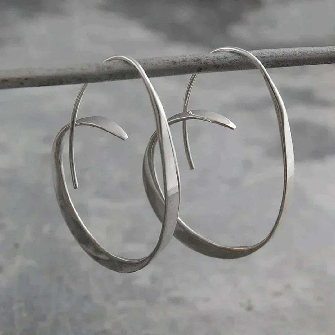 Open-Design Spiral Drop Earrings