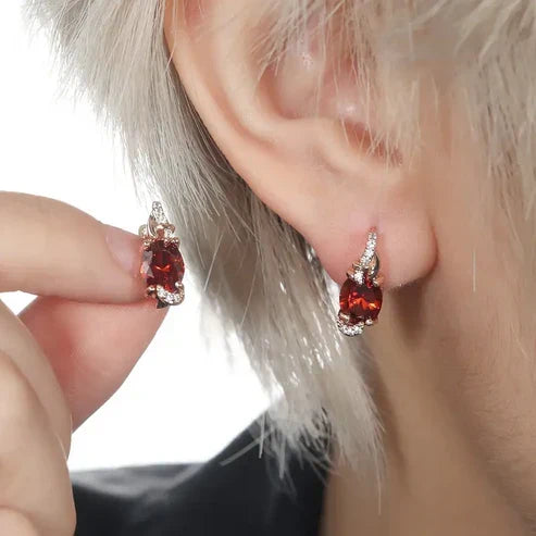 Scarlet Dusk Drop Earrings