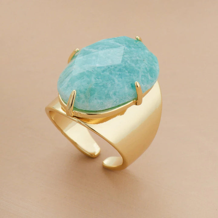 Lucky Amazonite Divine Ring