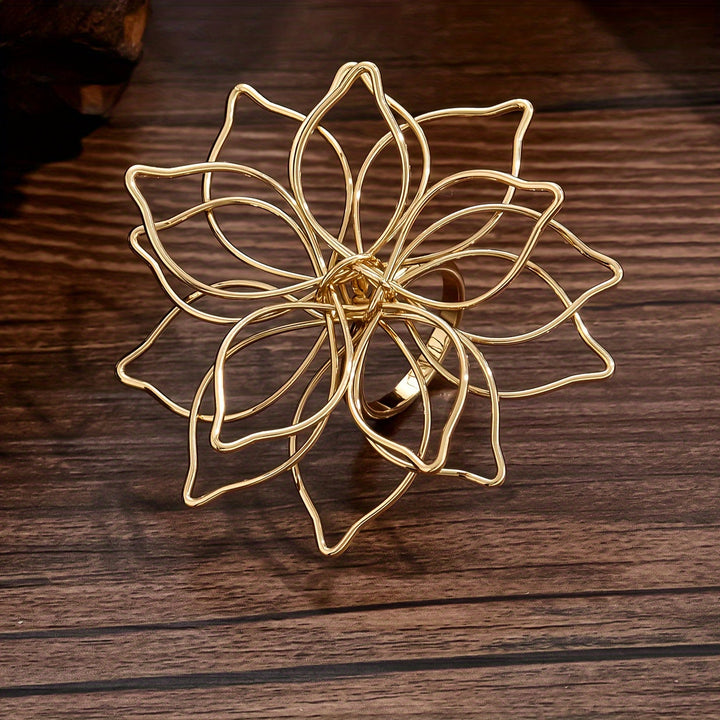 Simple Hollow Floral Ring