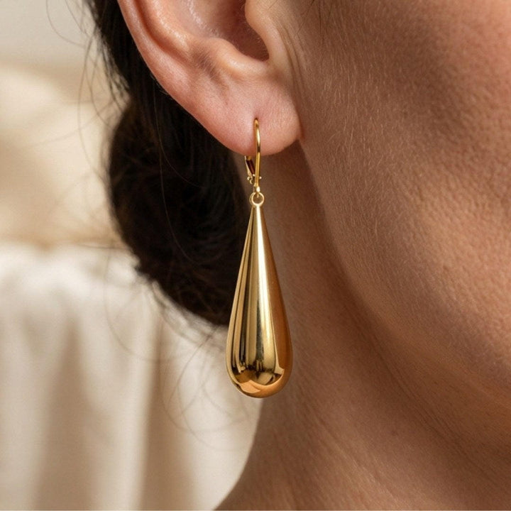 Elongated Teardrop Earrings