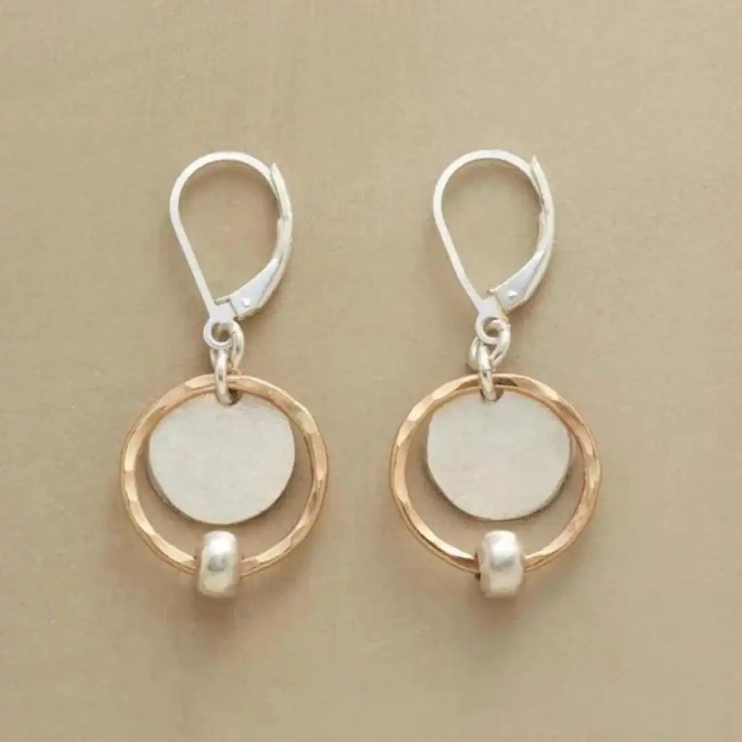 Elegant Gold and Silver Pearl Earrings