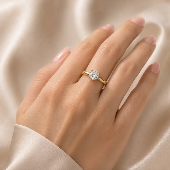 Antique Gold Braided Zirconia Band