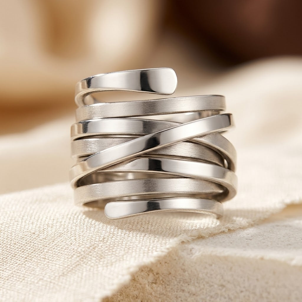Silver Multi-Loop Band Ring