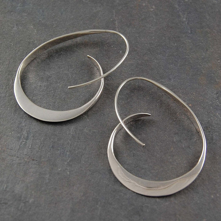 Open Design Spiral Drop Earrings