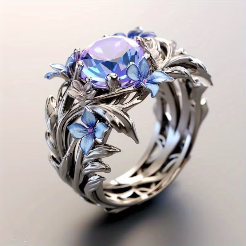 Lavender Bloom Antique Ring