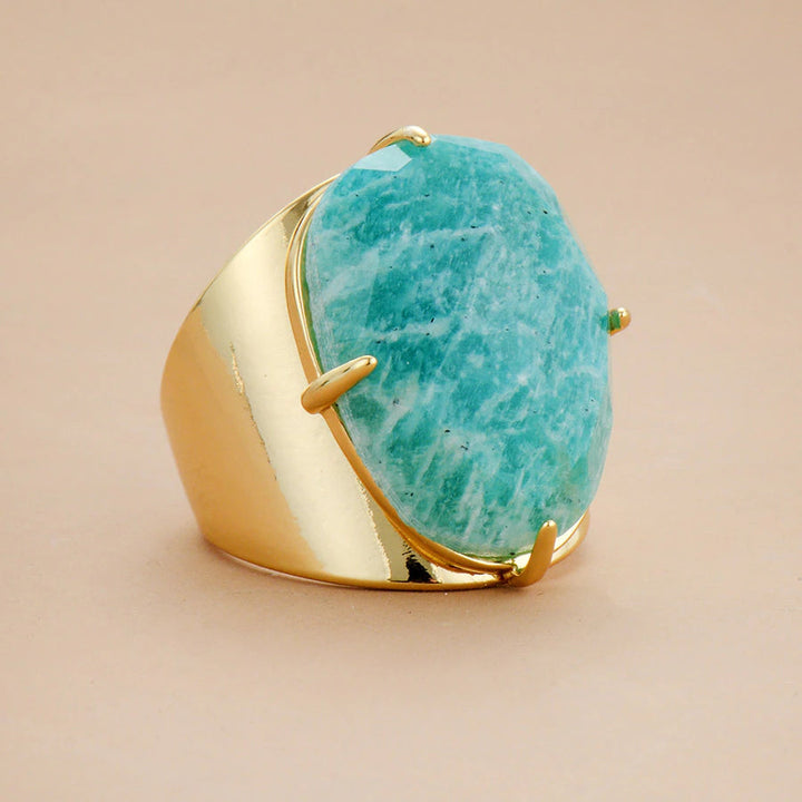Lucky Amazonite Divine Ring