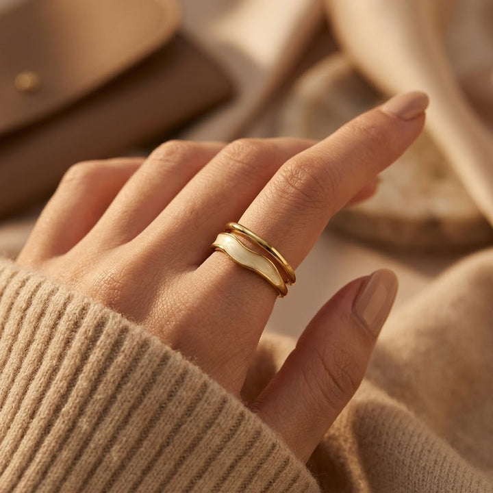 Artfully Designed Gold Cuff Ring