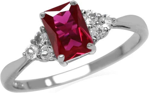 Octagonal Ruby Ring