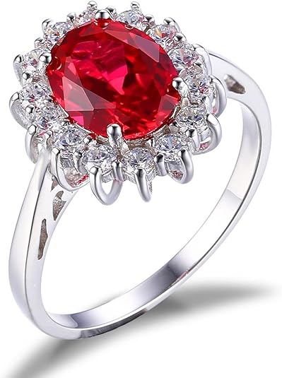 Timeless Ruby Halo Engagement Ring