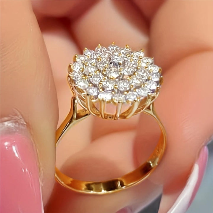 Crystal Cluster Halo Statement Ring