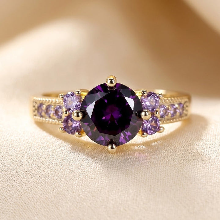 Amethyst and Gold Accent Ring