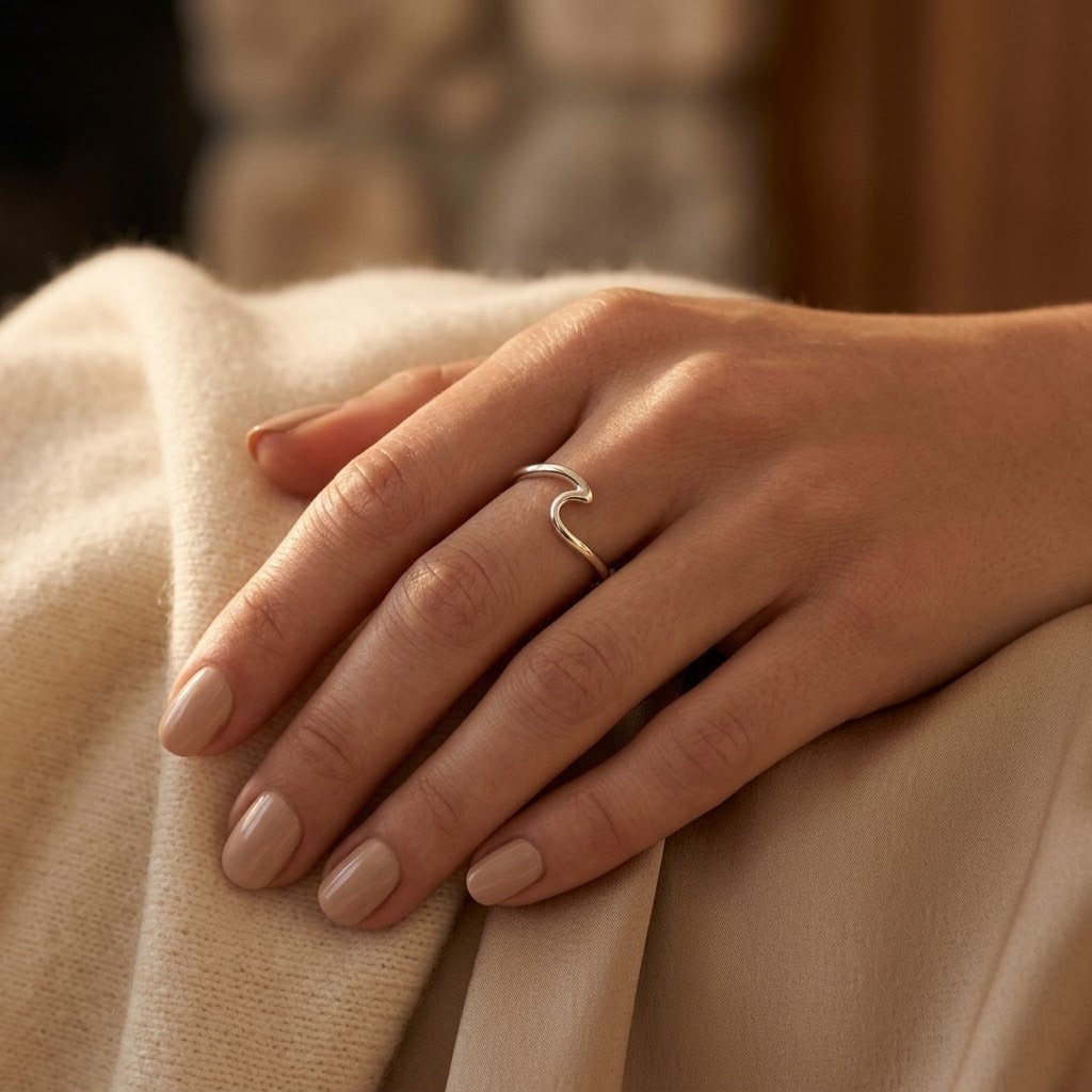 Sleek Silver Adjustable Minimalist Ring