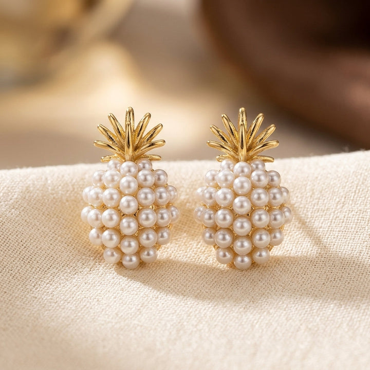 Radiant Pearl Cluster Stud Earrings