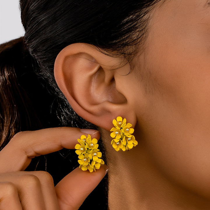 Bohemian Sunflower-Inspired Earrings
