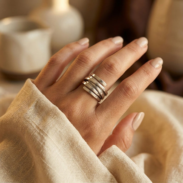 Silver Multi-Loop Band Ring