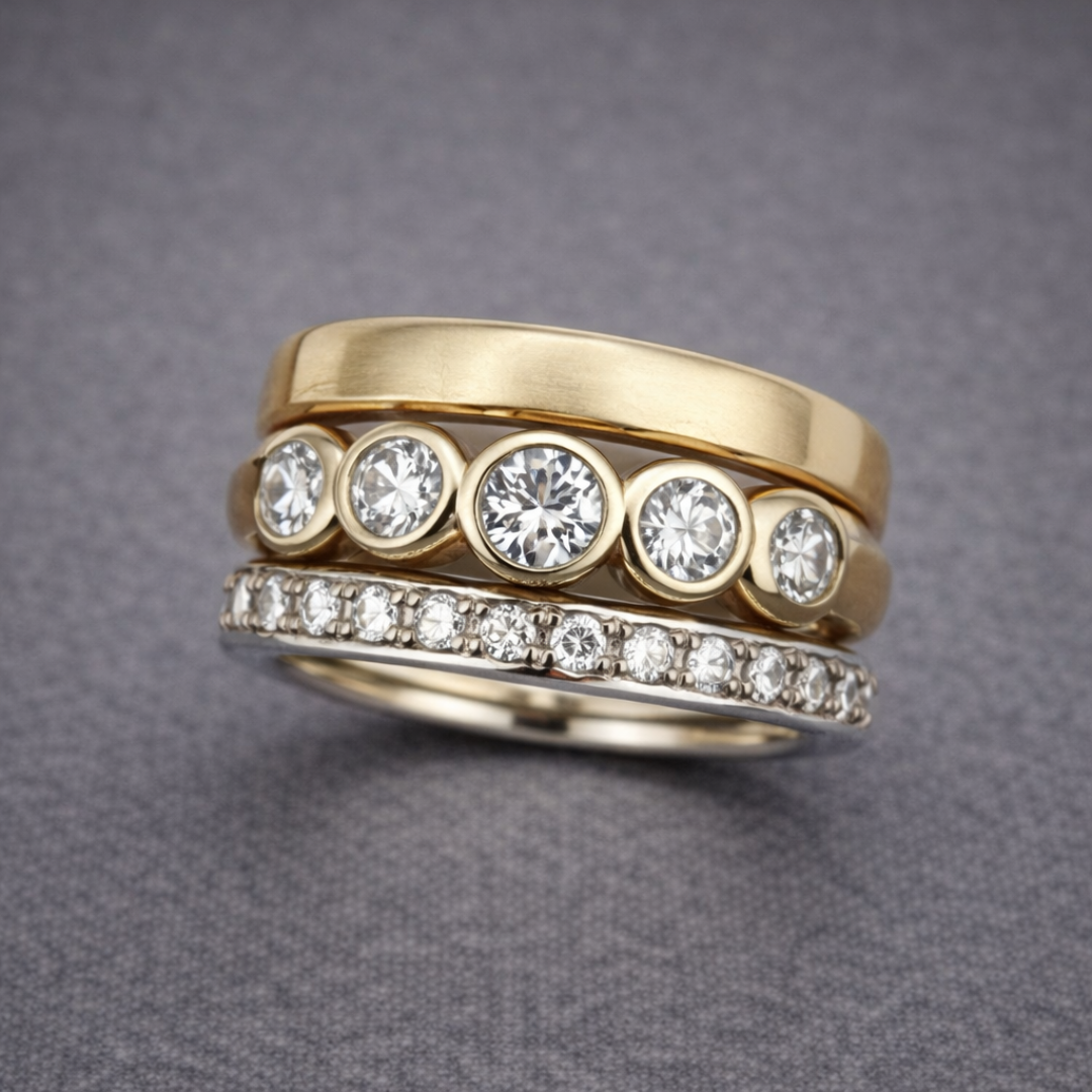 Timeless Gold Diamond Anniversary Band