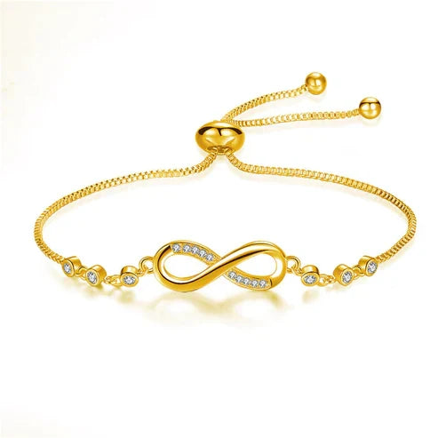 Silver Adjustable Infinity Bracelet