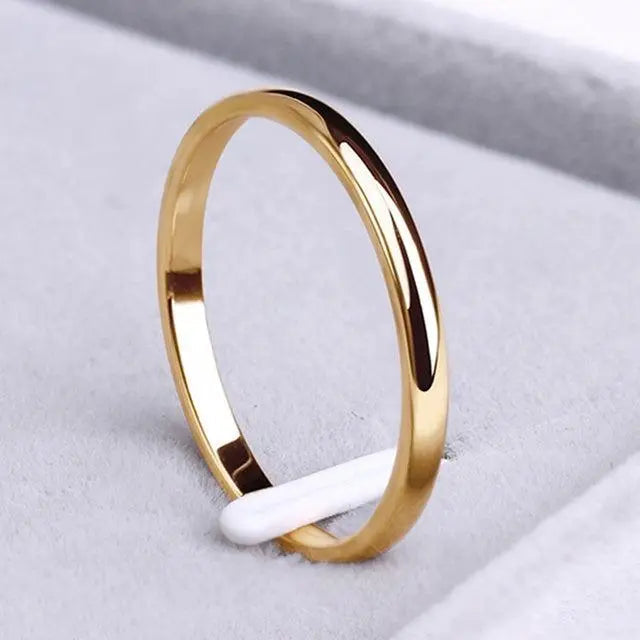 Stylish Gold and Silver Band Ring