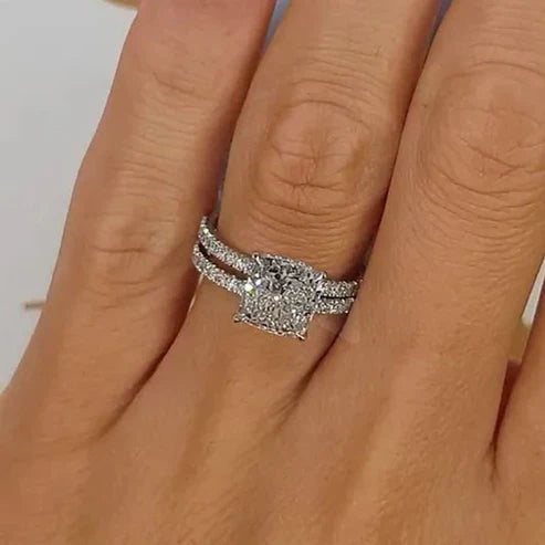 Wedding Pillow 2-Piece Ring Set