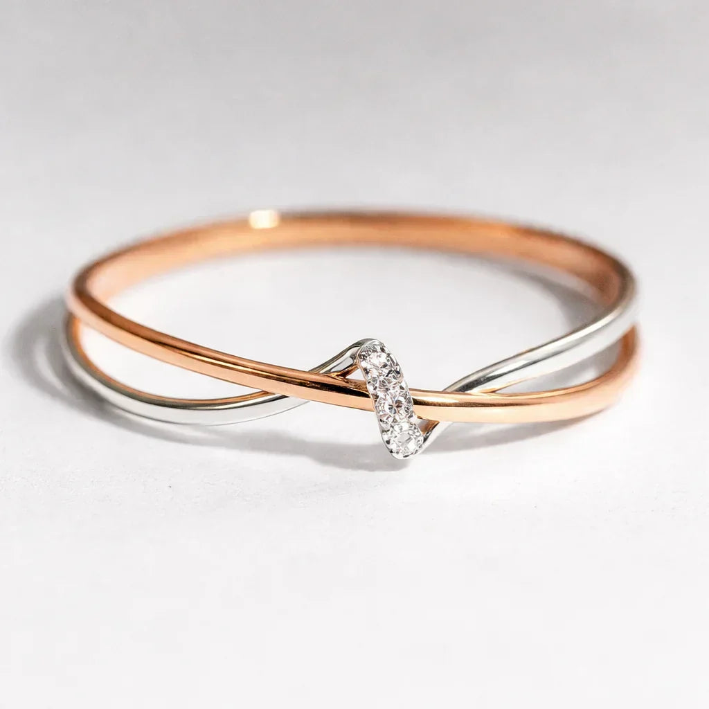 Vintage Gold and Silver Twisted Band Ring
