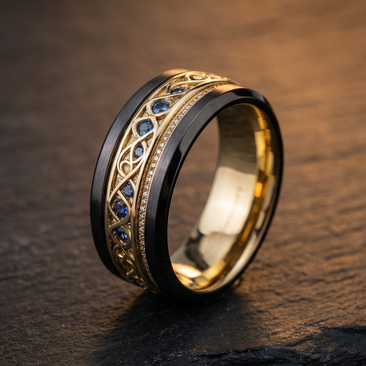 Retro Golden Infinity Ring
