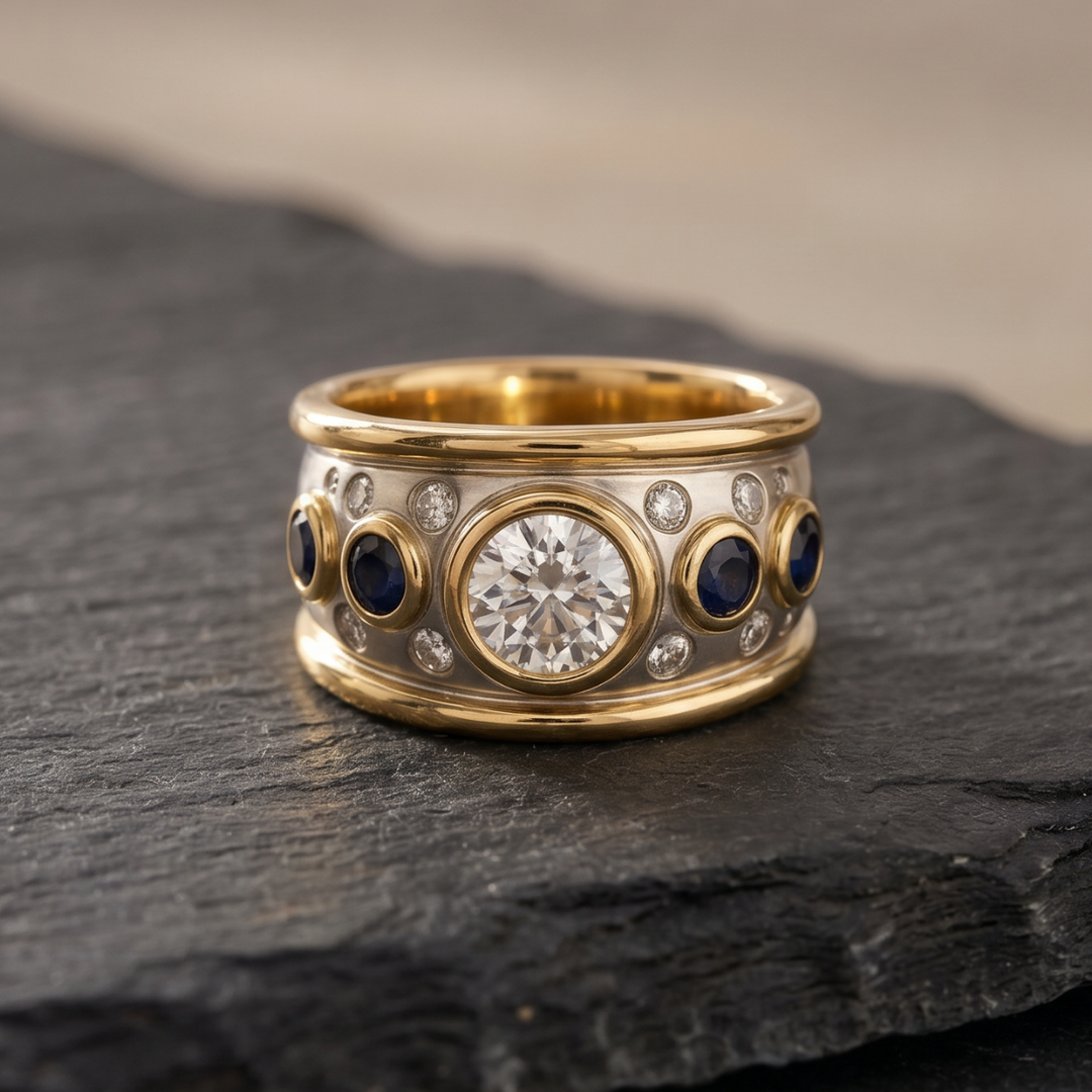 Vintage Cubic Zirconia Ring Set