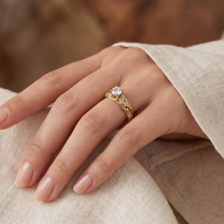 Sophisticated Zirconia Band with Exotic Flair