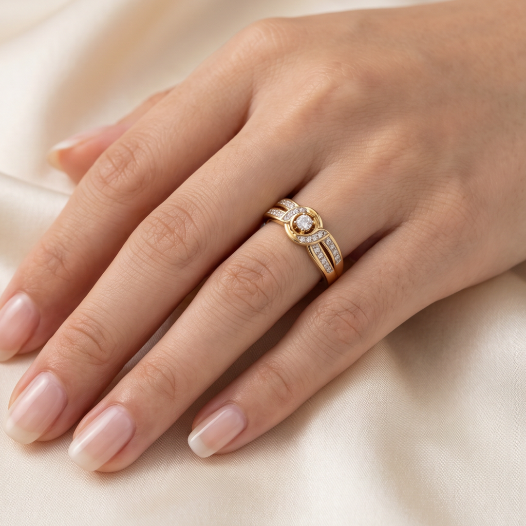 Eternal Gold Infinity Crystal Band