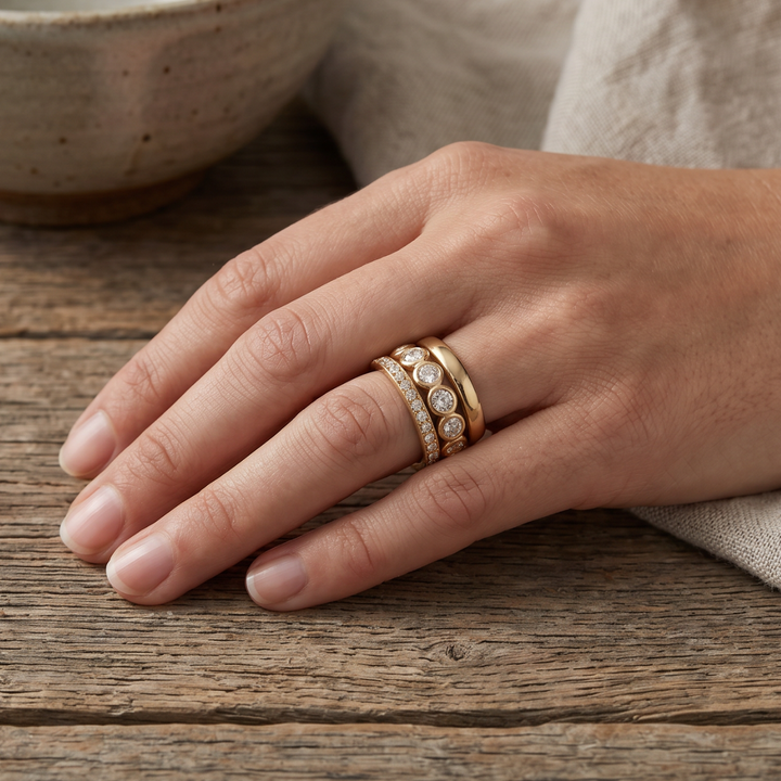 Mystical Golden Forged Rings
