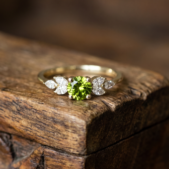 Retro Zirconia Olive Band