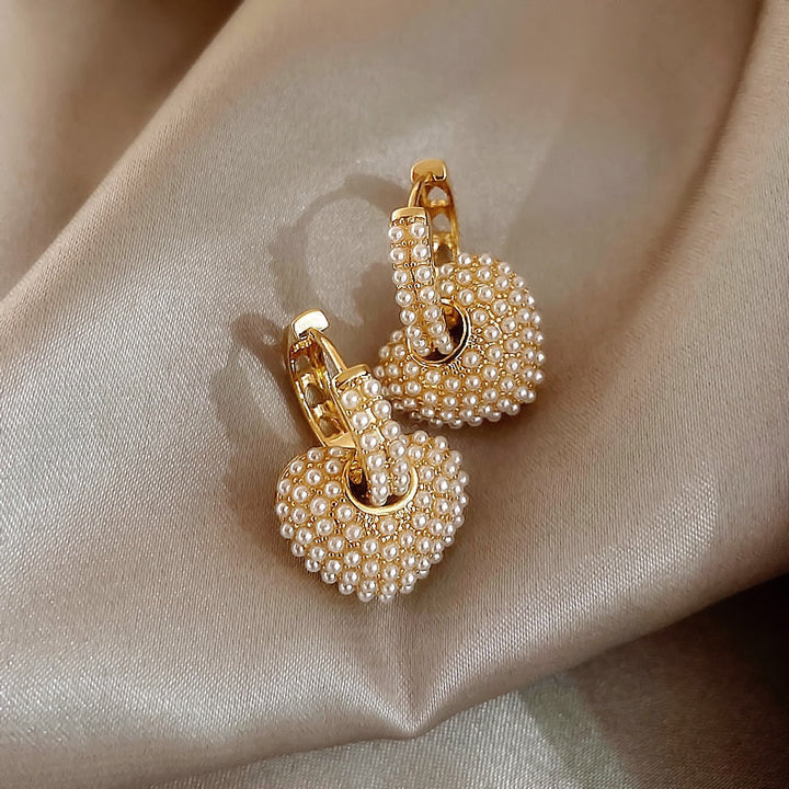 Radiant Pearl Earrings of Golden Affection