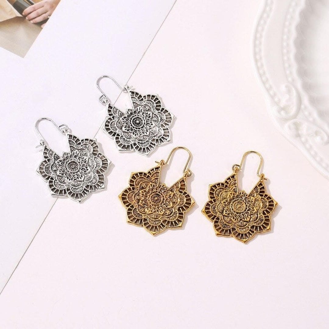 Lotus Blossom Mandala Earrings